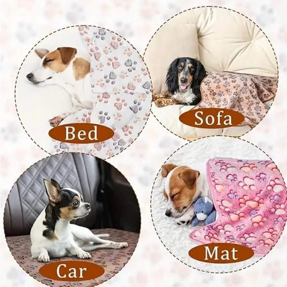 Colorful Plush Pet Blankets - Choice of Color - Machine Washable - Picture 6 of 11